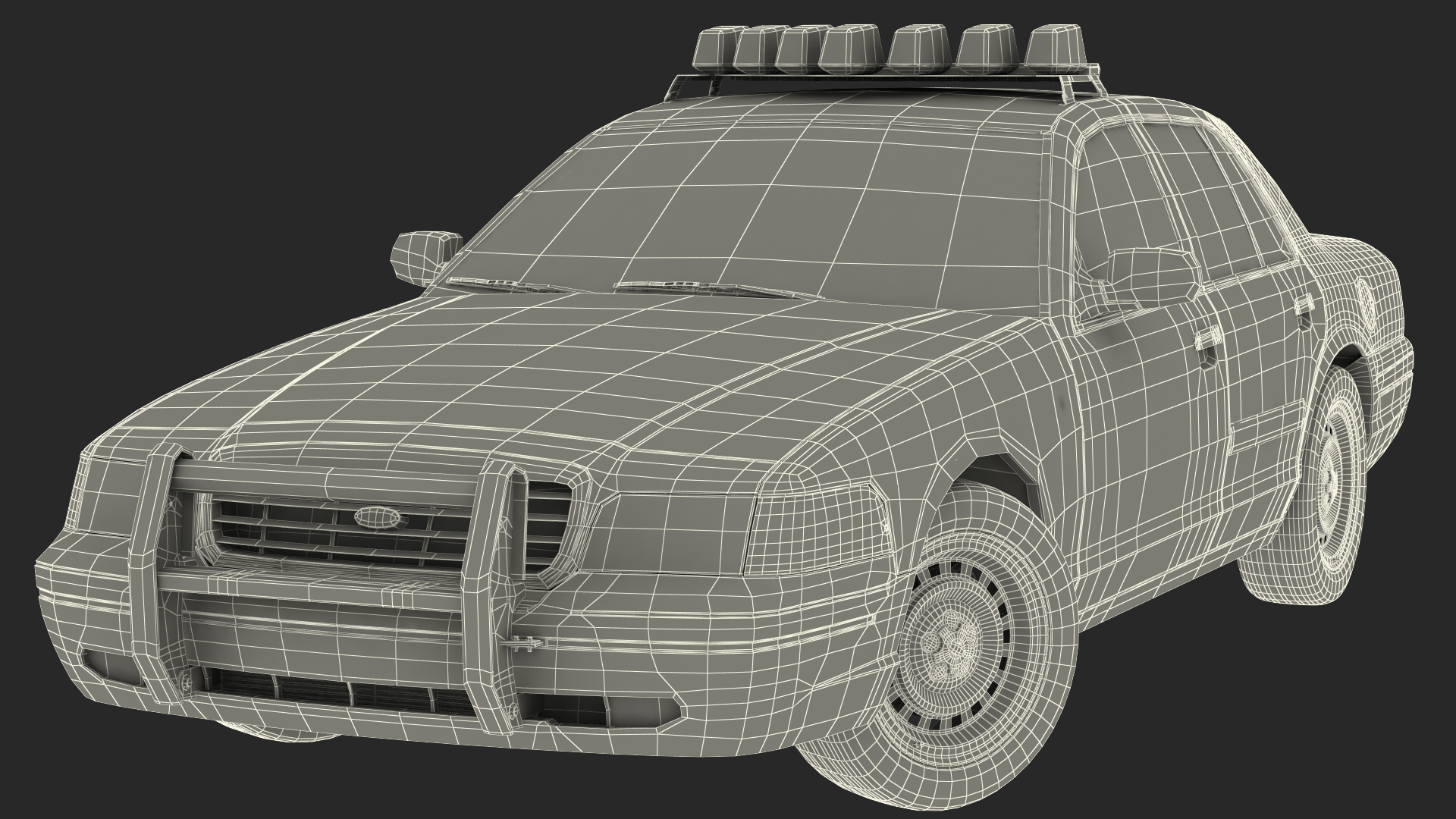 3D model Ford Crown Victoria Police Car NYPD