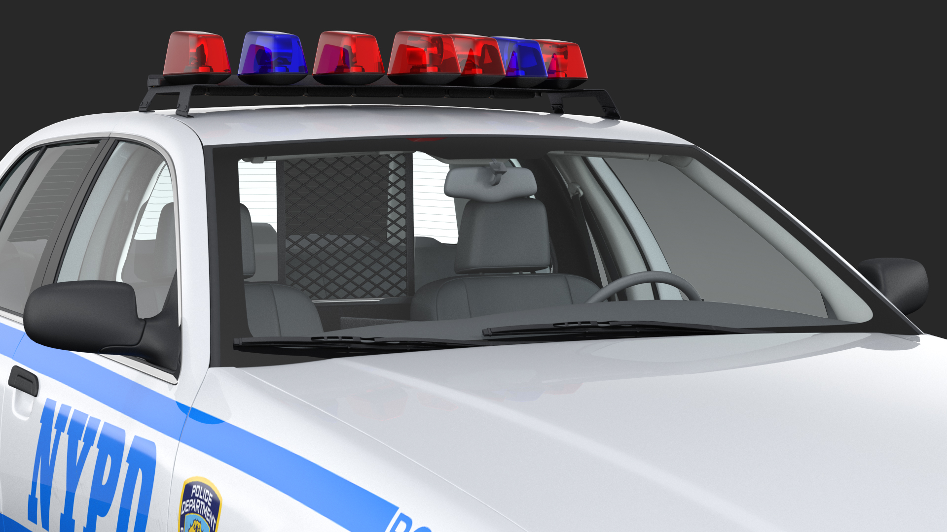3D model Ford Crown Victoria Police Car NYPD