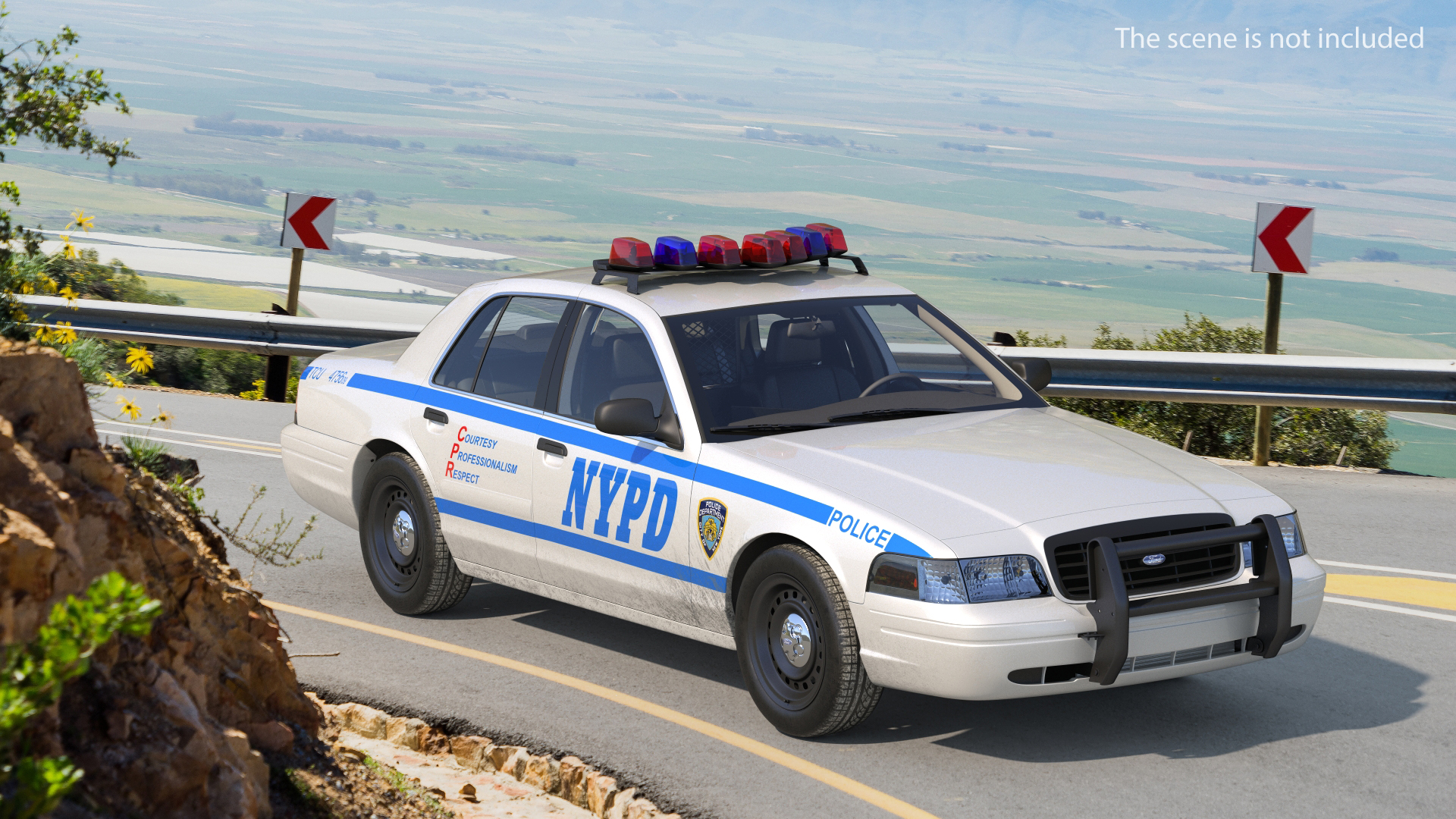 3D model Ford Crown Victoria Police Car NYPD