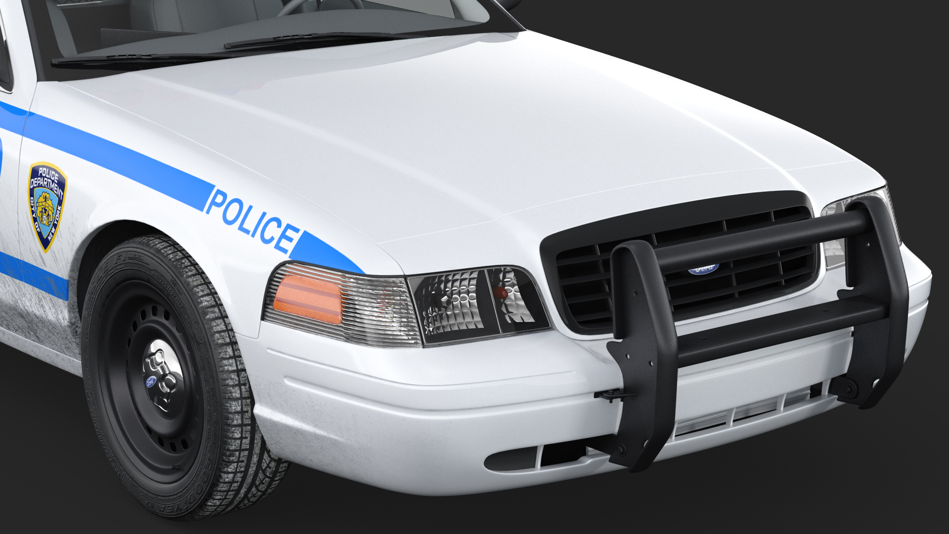 3D model Ford Crown Victoria Police Car NYPD