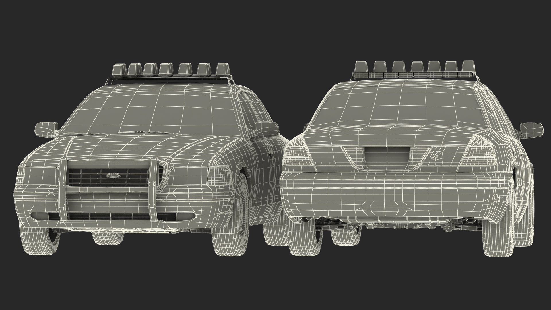 3D model Ford Crown Victoria Police Car NYPD