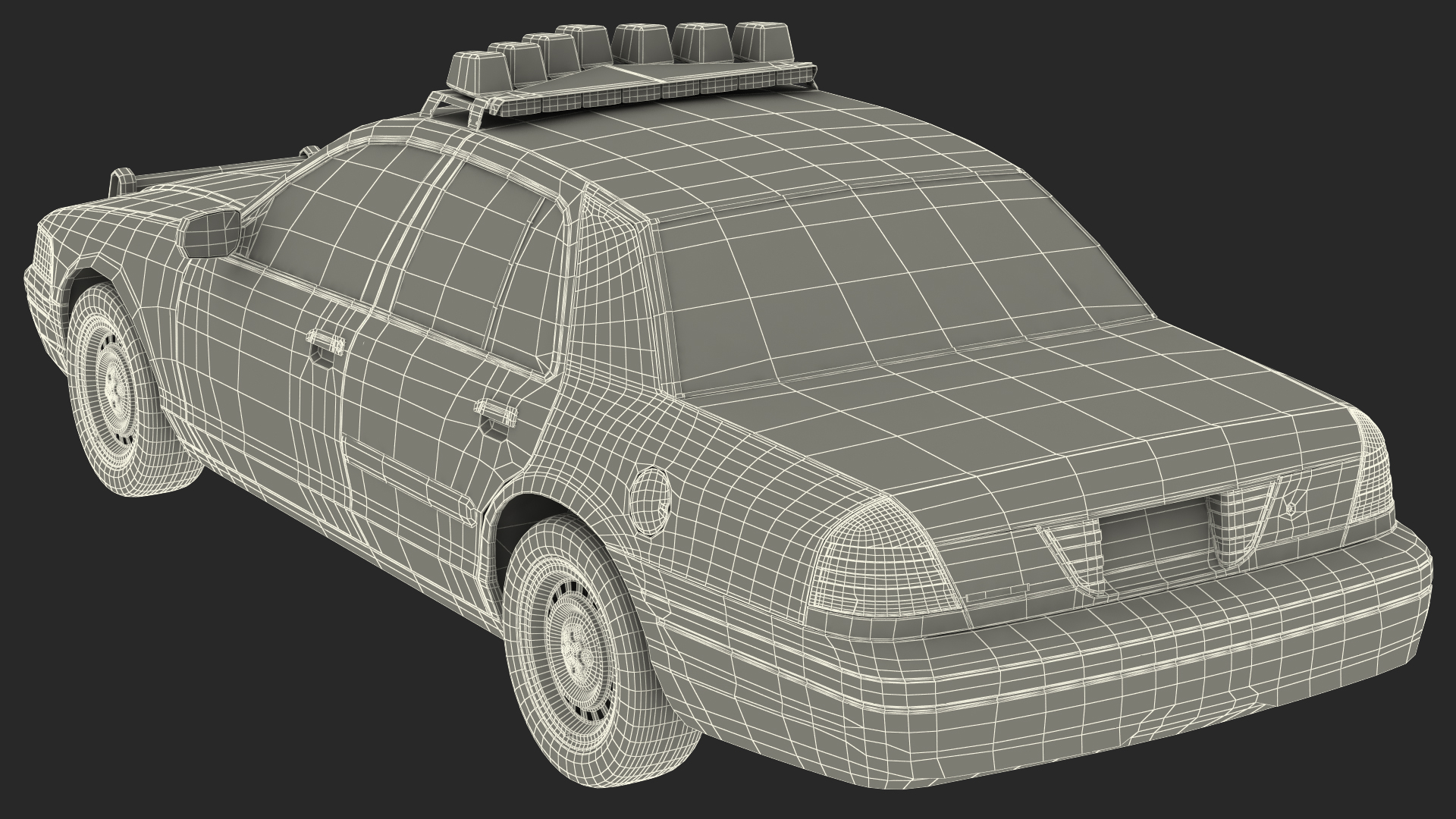 3D model Ford Crown Victoria Police Car NYPD