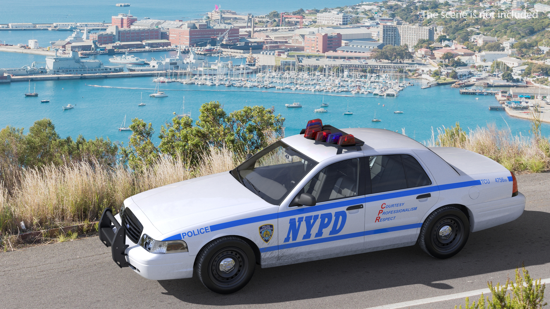 3D model Ford Crown Victoria Police Car NYPD