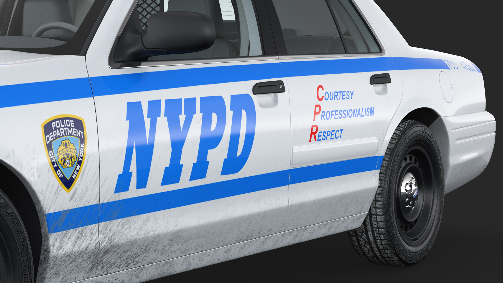 3D model Ford Crown Victoria Police Car NYPD