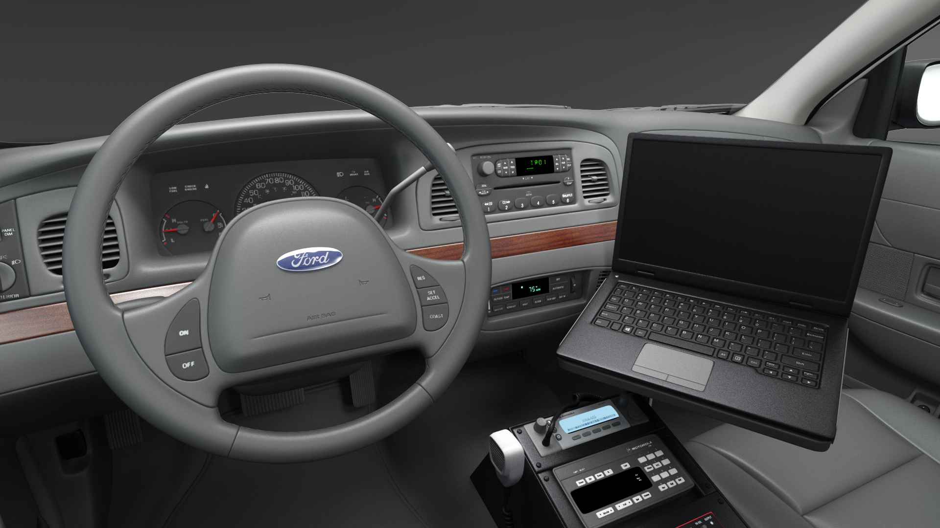 3D model Ford Crown Victoria Police Car NYPD