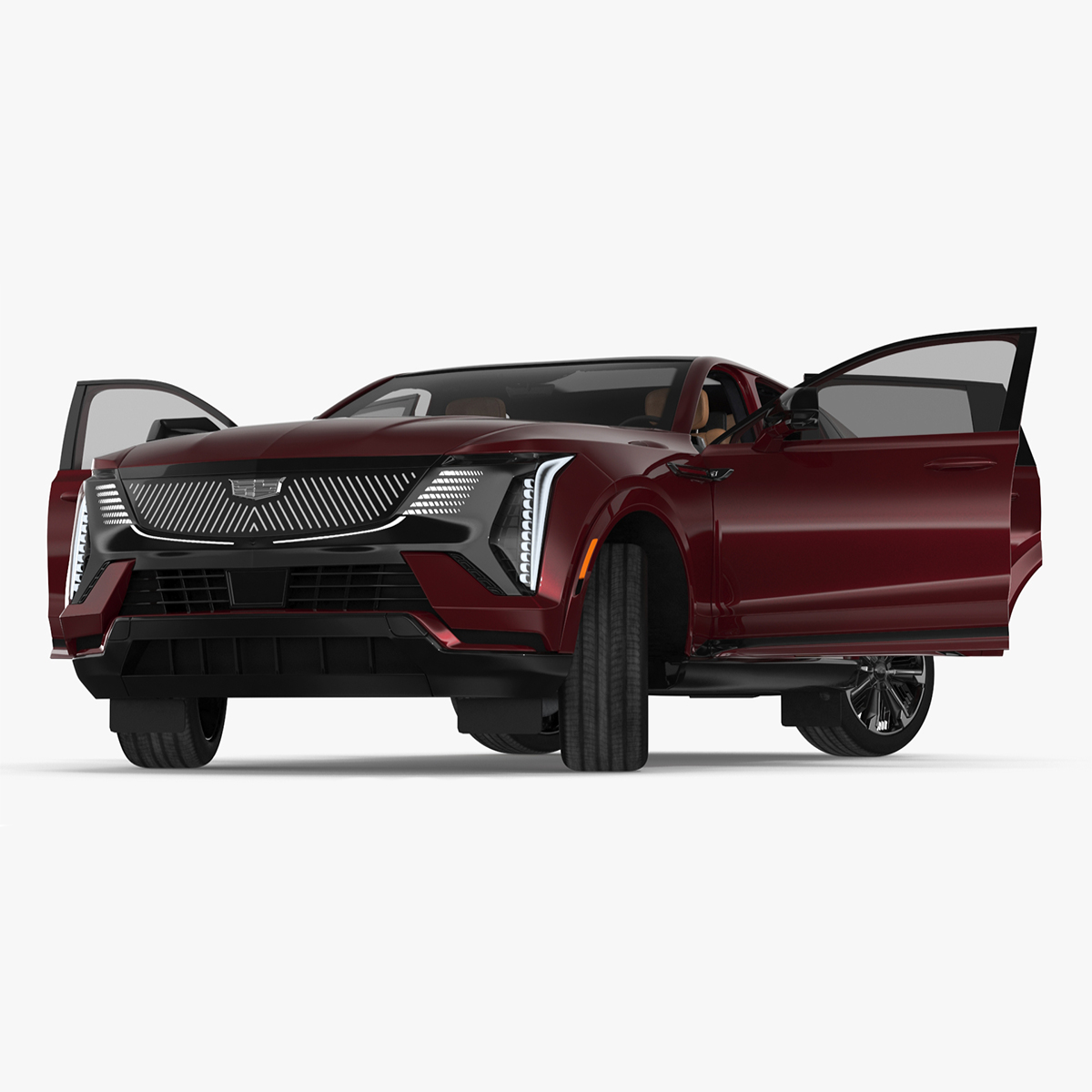 3D model Cadillac Escalade IQ EV Black Cherry Tincoat Rigged for Cinema 4D