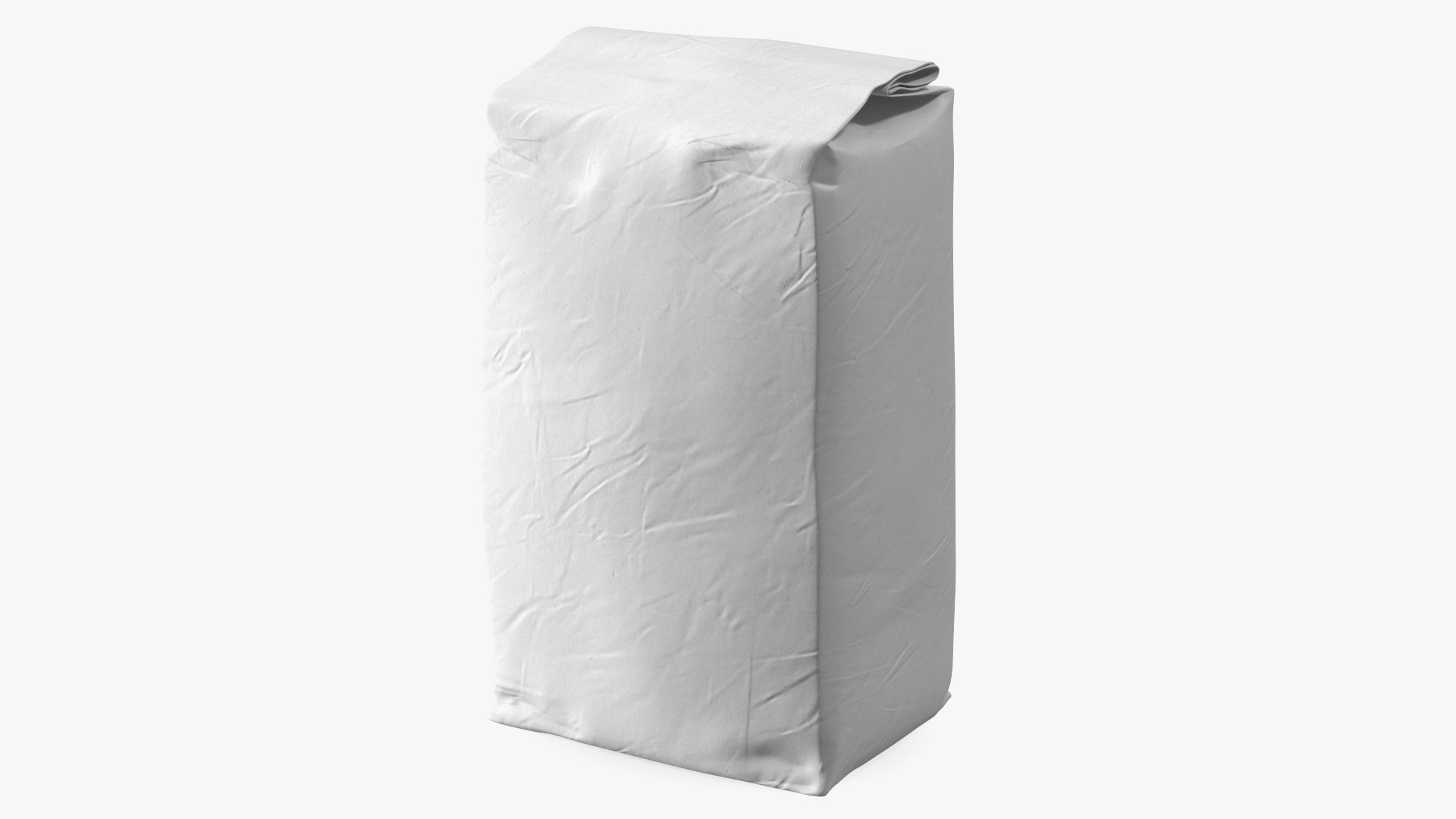3D model Flour White Paper Bag 2lb