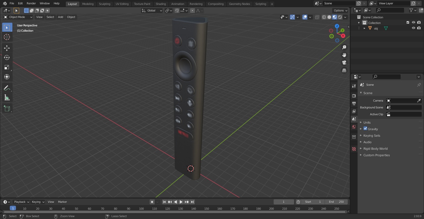 NVIDIA Shield TV Pro Remote 3D