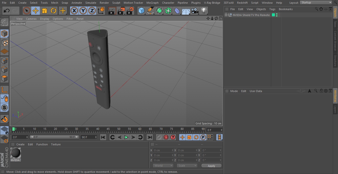 NVIDIA Shield TV Pro Remote 3D