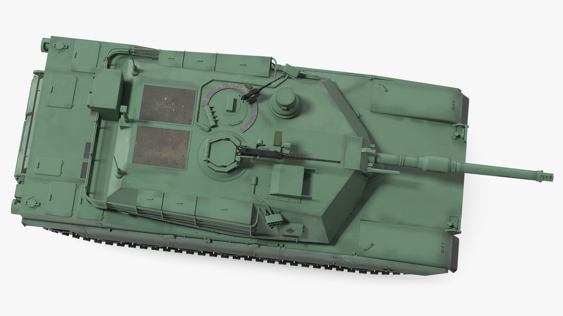 M1 Abrams 2 Green Rigged 3D model