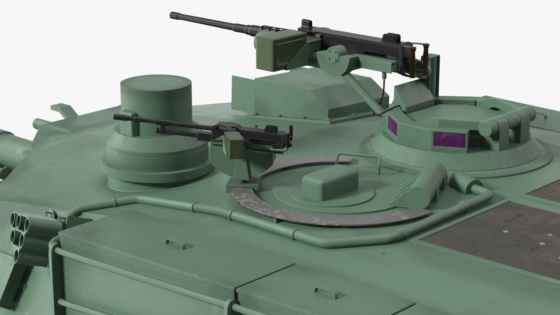 M1 Abrams 2 Green Rigged 3D model