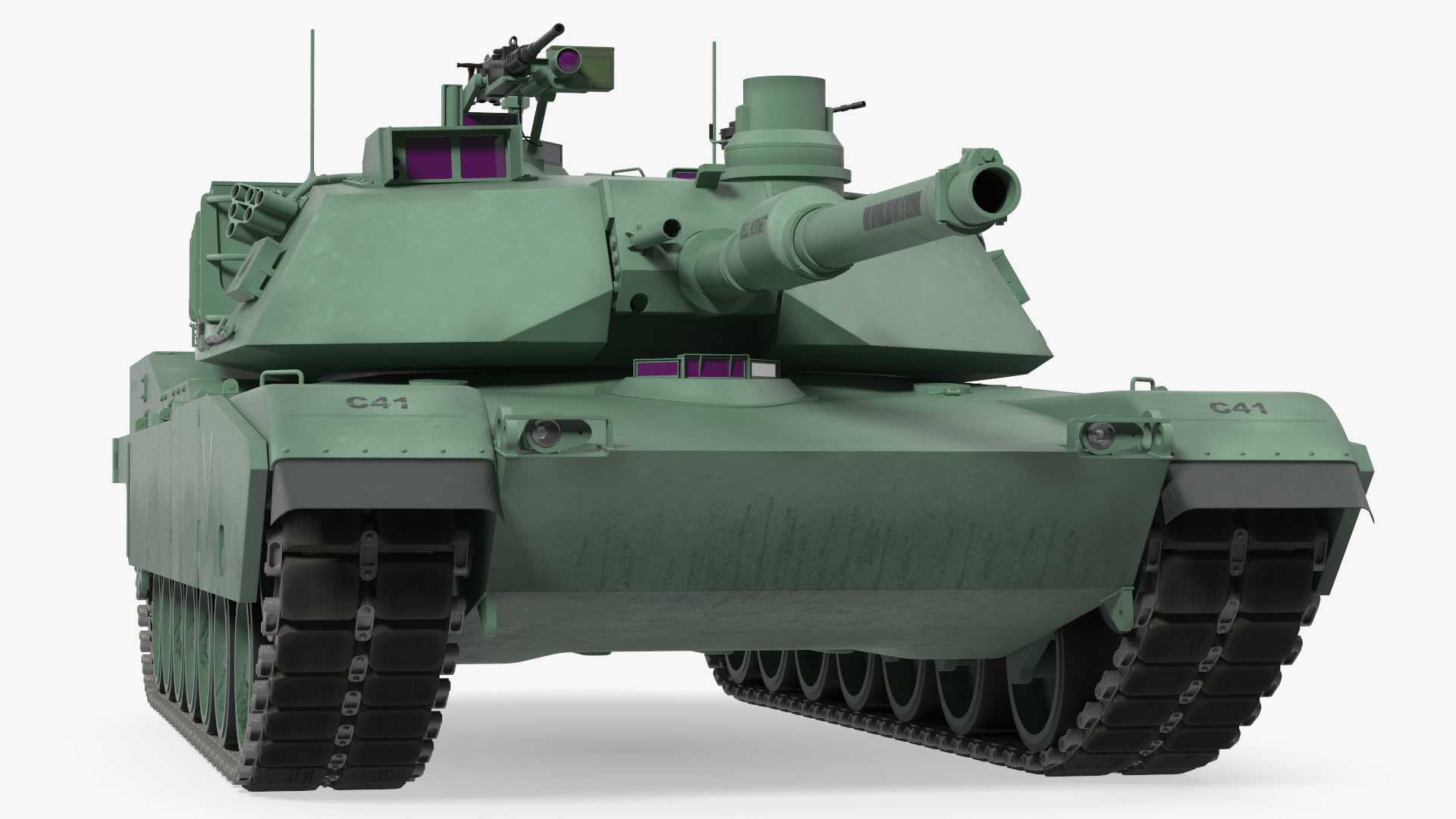 M1 Abrams 2 Green Rigged 3D model