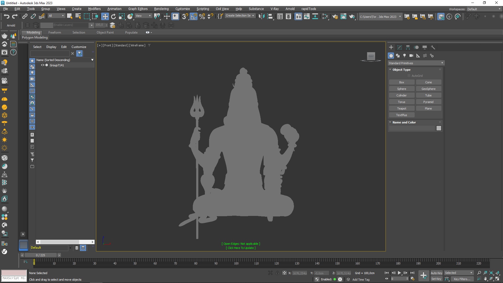 3D Shiva of Murudeshwara Statue for 3D Print