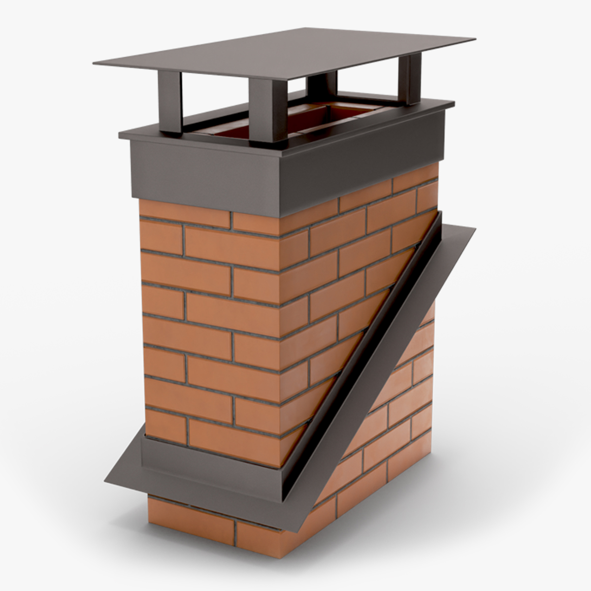 Brick Chimney Rectangular Corner Base, view 2