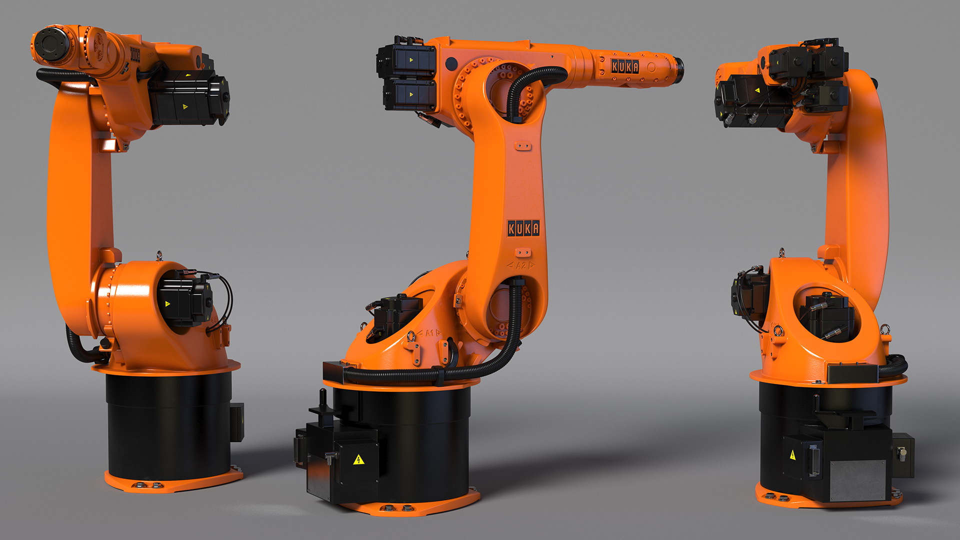 3D KUKA KR 60-3 Industrial Robot Arm model