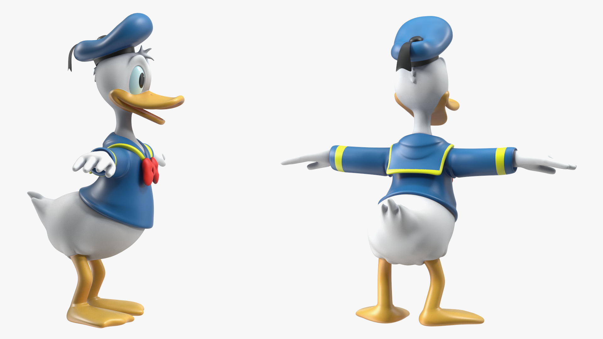 Disney Character Donald Duck Rigged for Maya 3D model