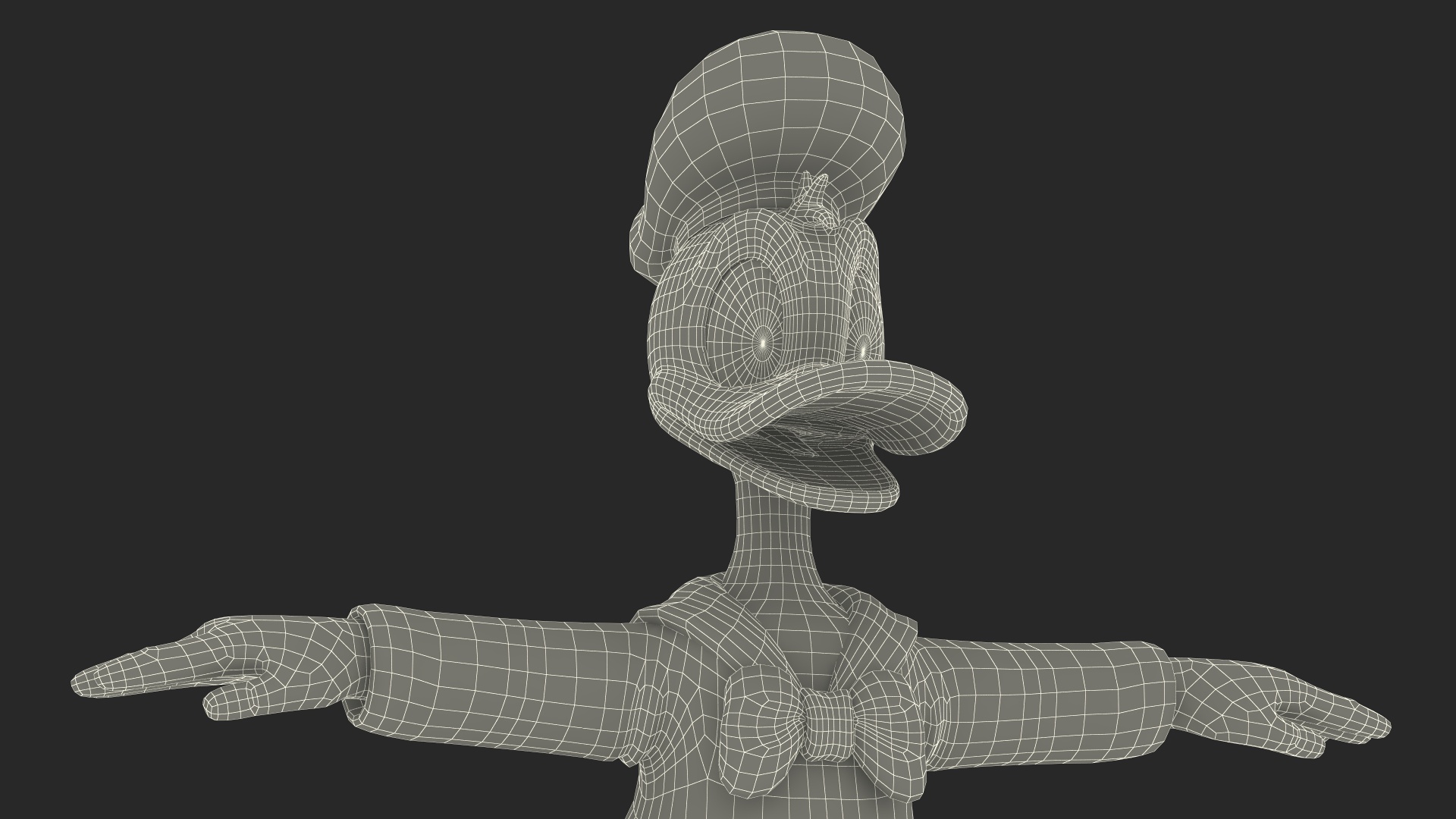 Disney Character Donald Duck Rigged for Maya 3D model