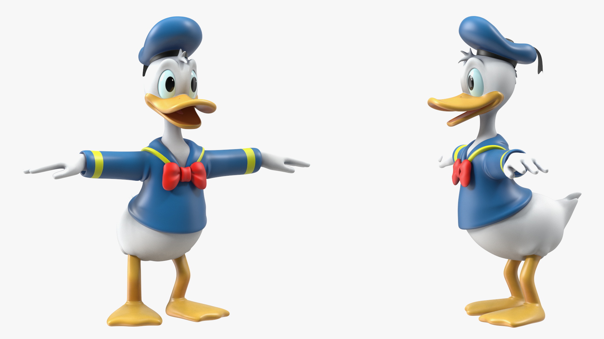 Disney Character Donald Duck Rigged for Maya 3D model