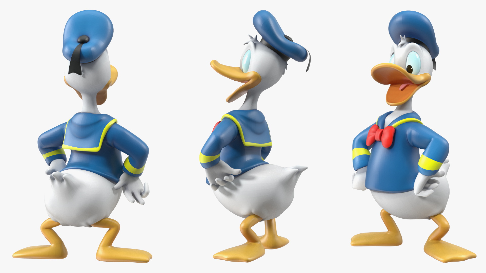 Disney Character Donald Duck Rigged for Maya 3D model