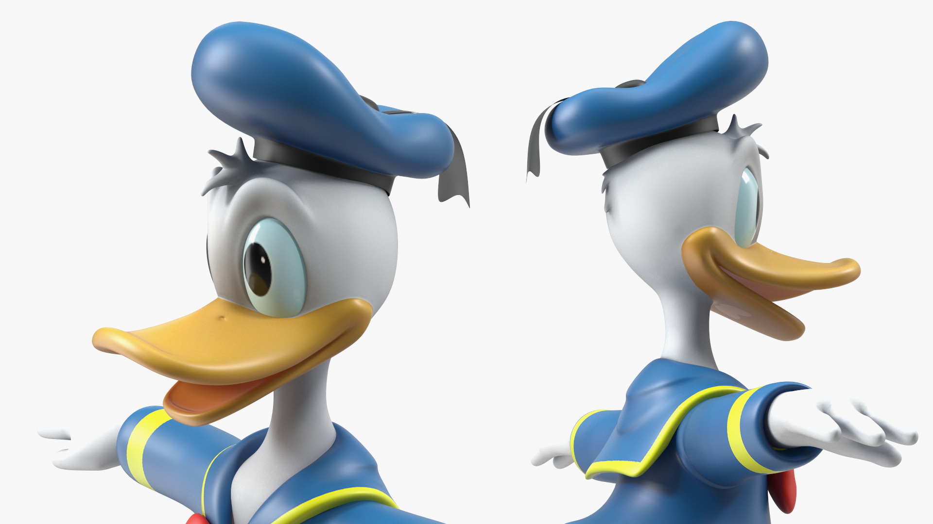 Disney Character Donald Duck Rigged for Maya 3D model