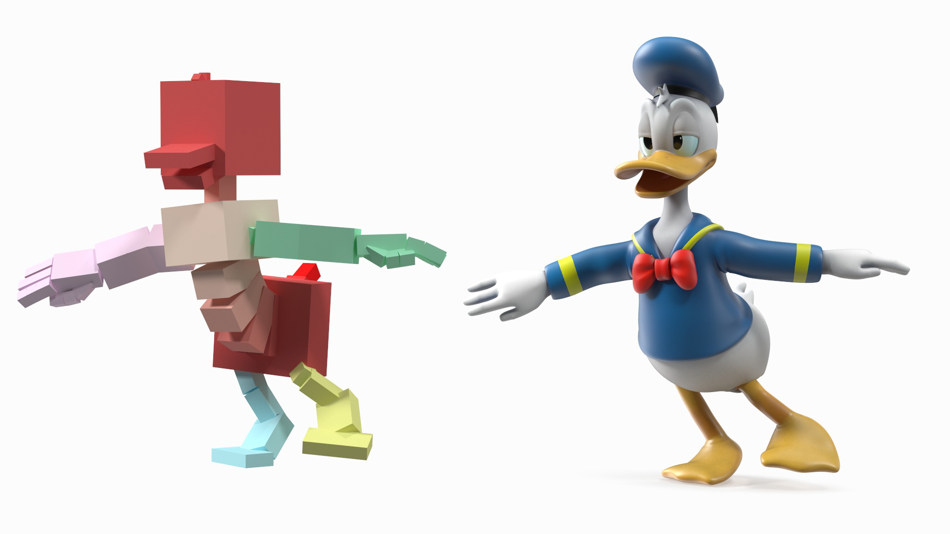 Disney Character Donald Duck Rigged for Maya 3D model