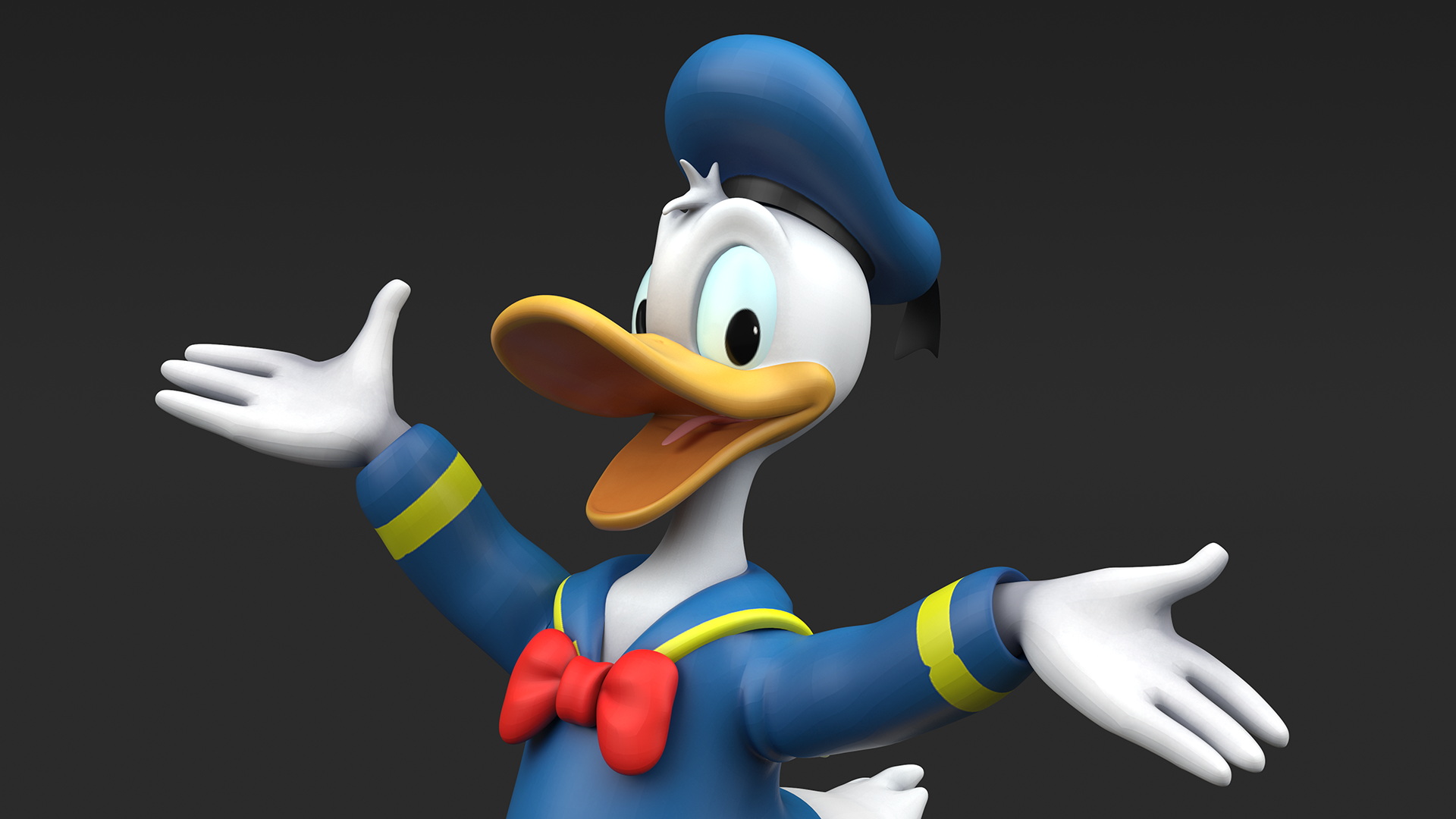 Disney Character Donald Duck Rigged for Maya 3D model