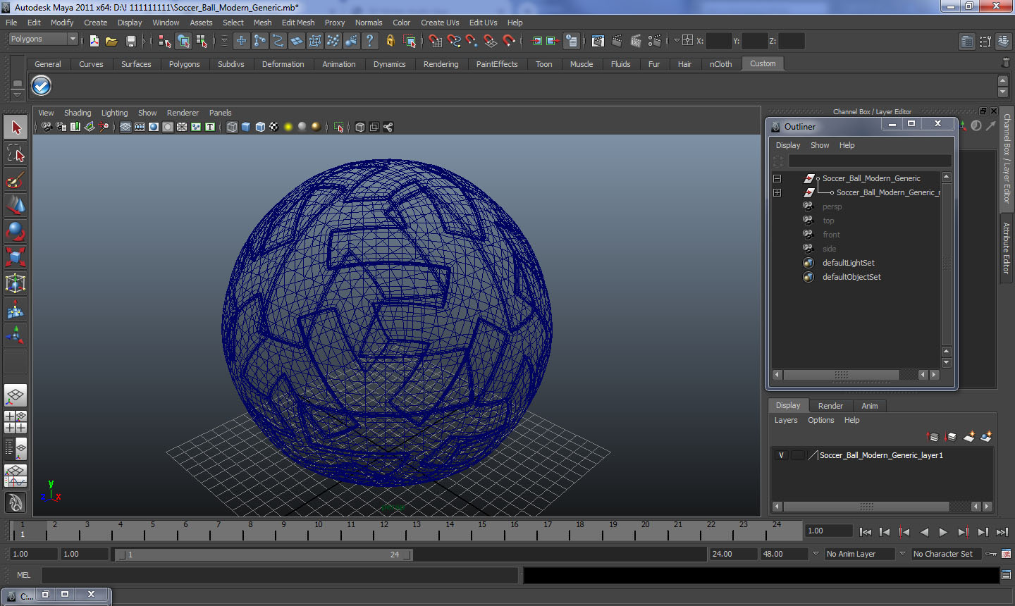 3D Soccer Ball Modern Generic