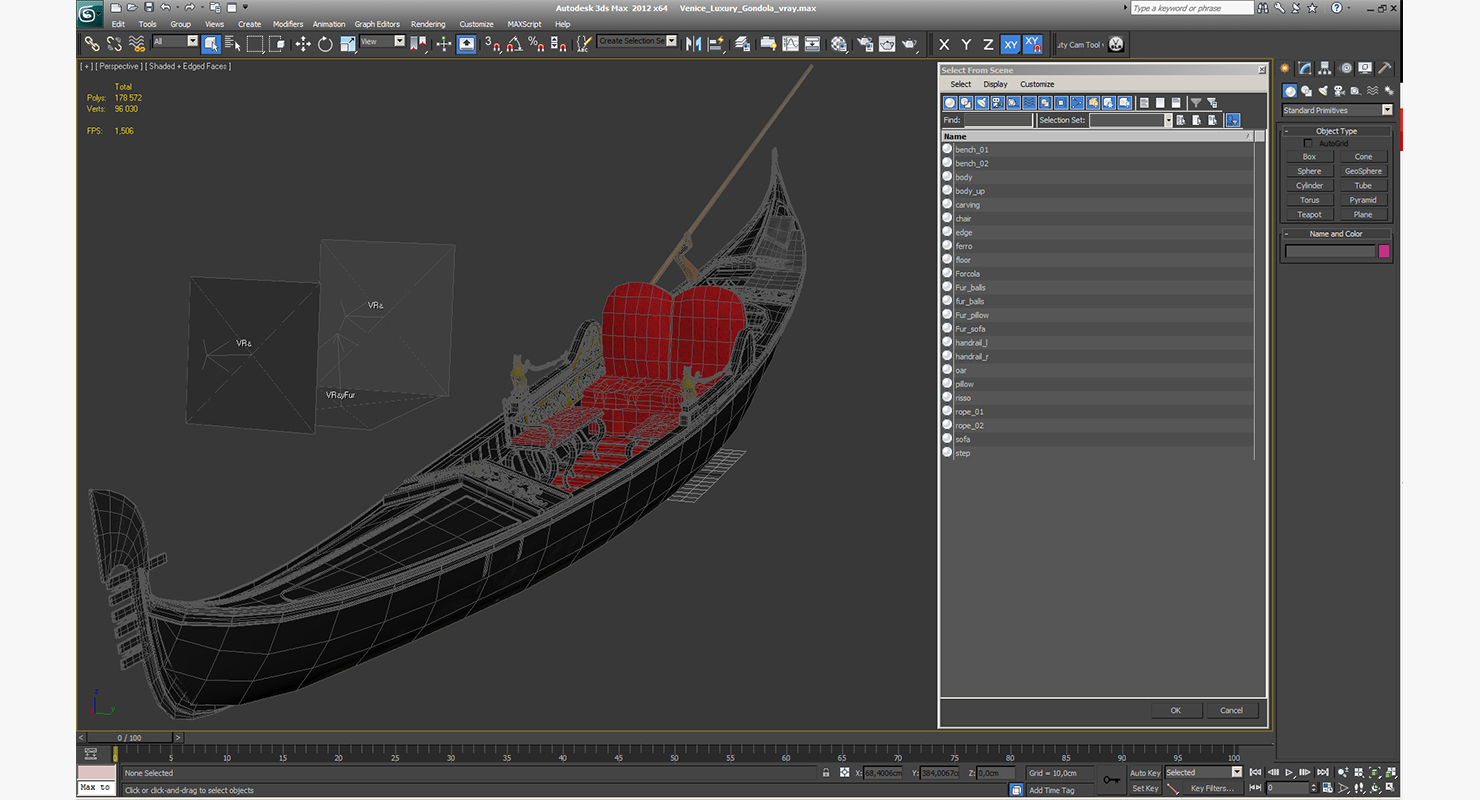 3D Venice Luxury Gondola