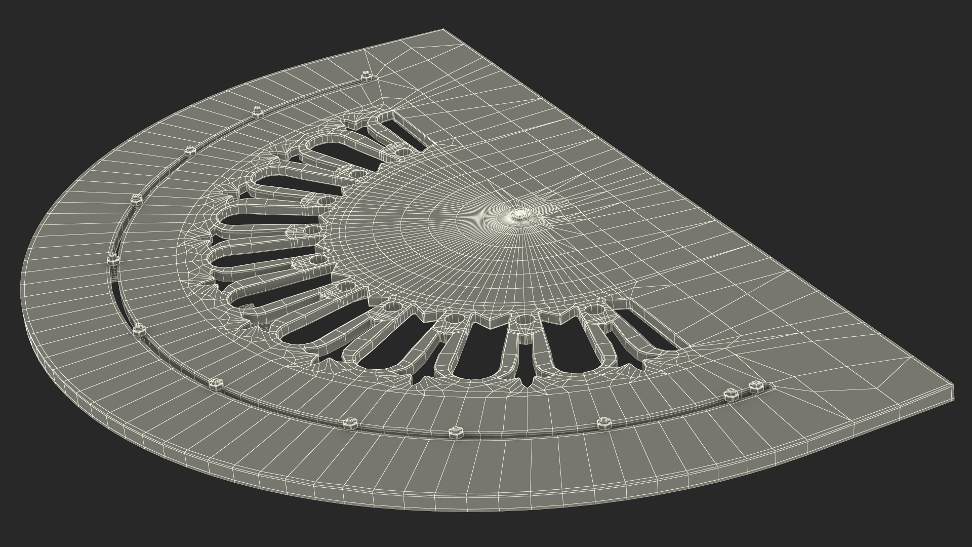 Old Elevator Floor Indicator Brass 3D model