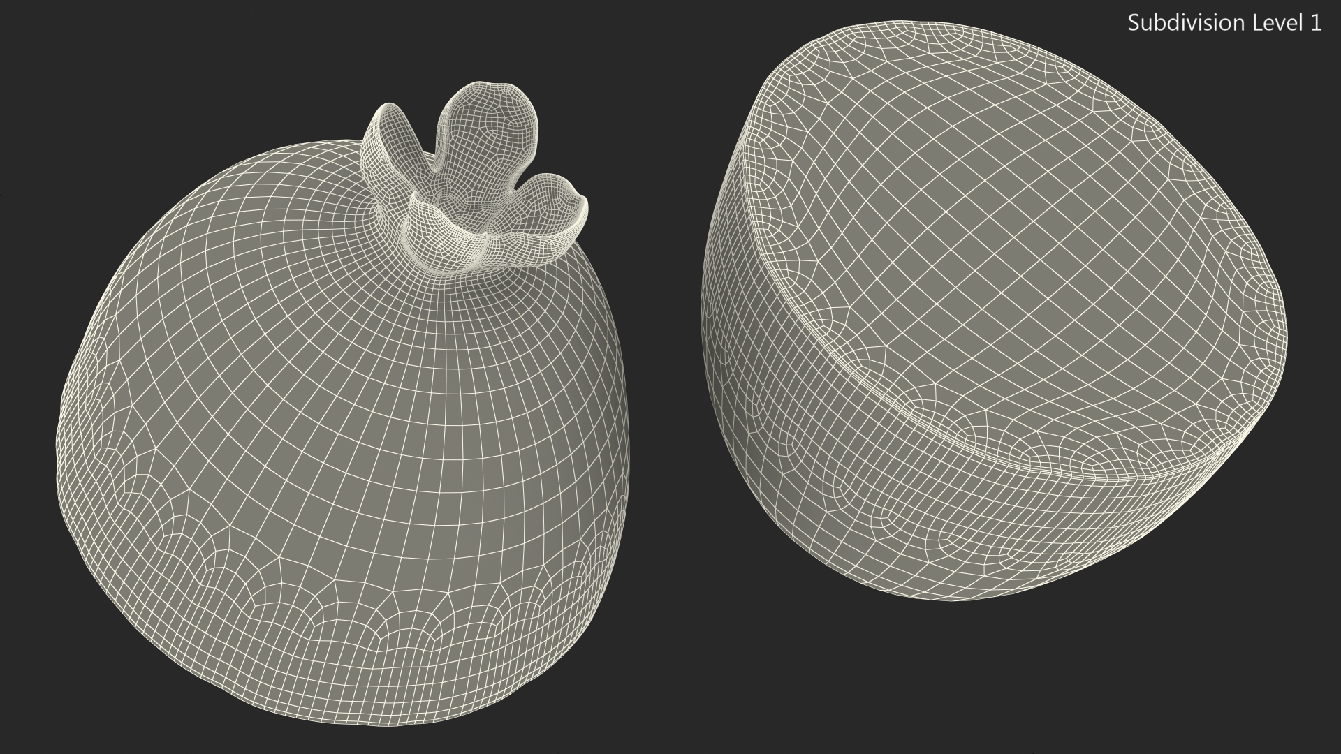 Feijoa Fruit Halves 3D model