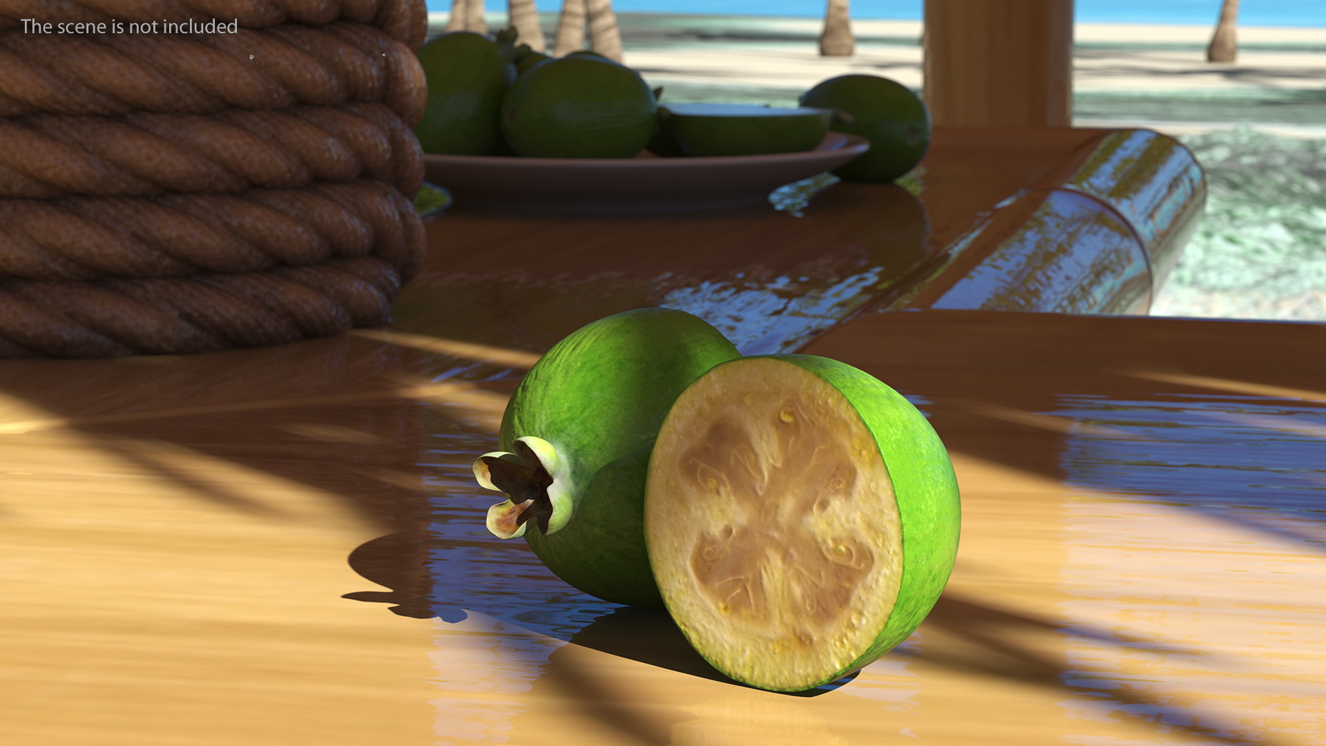 Feijoa Fruit Halves 3D model