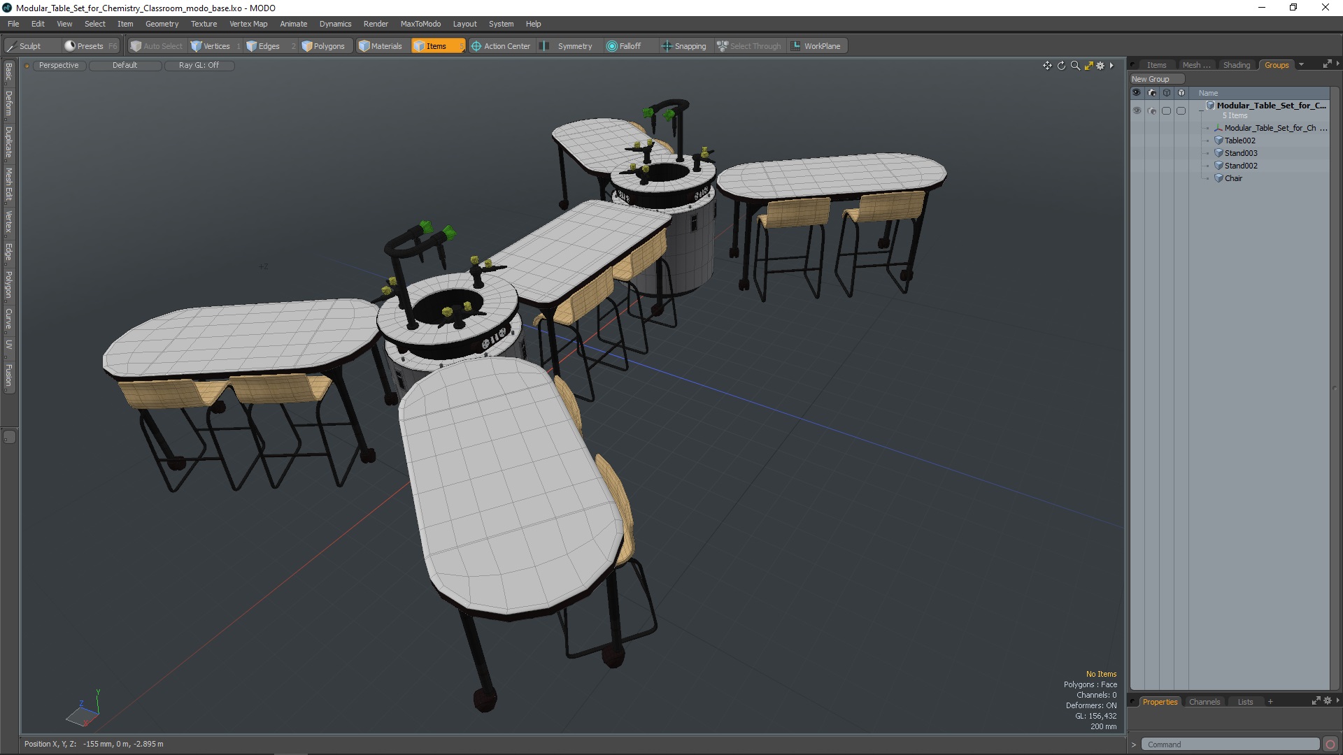3D Modular Table Set for Chemistry Classroom