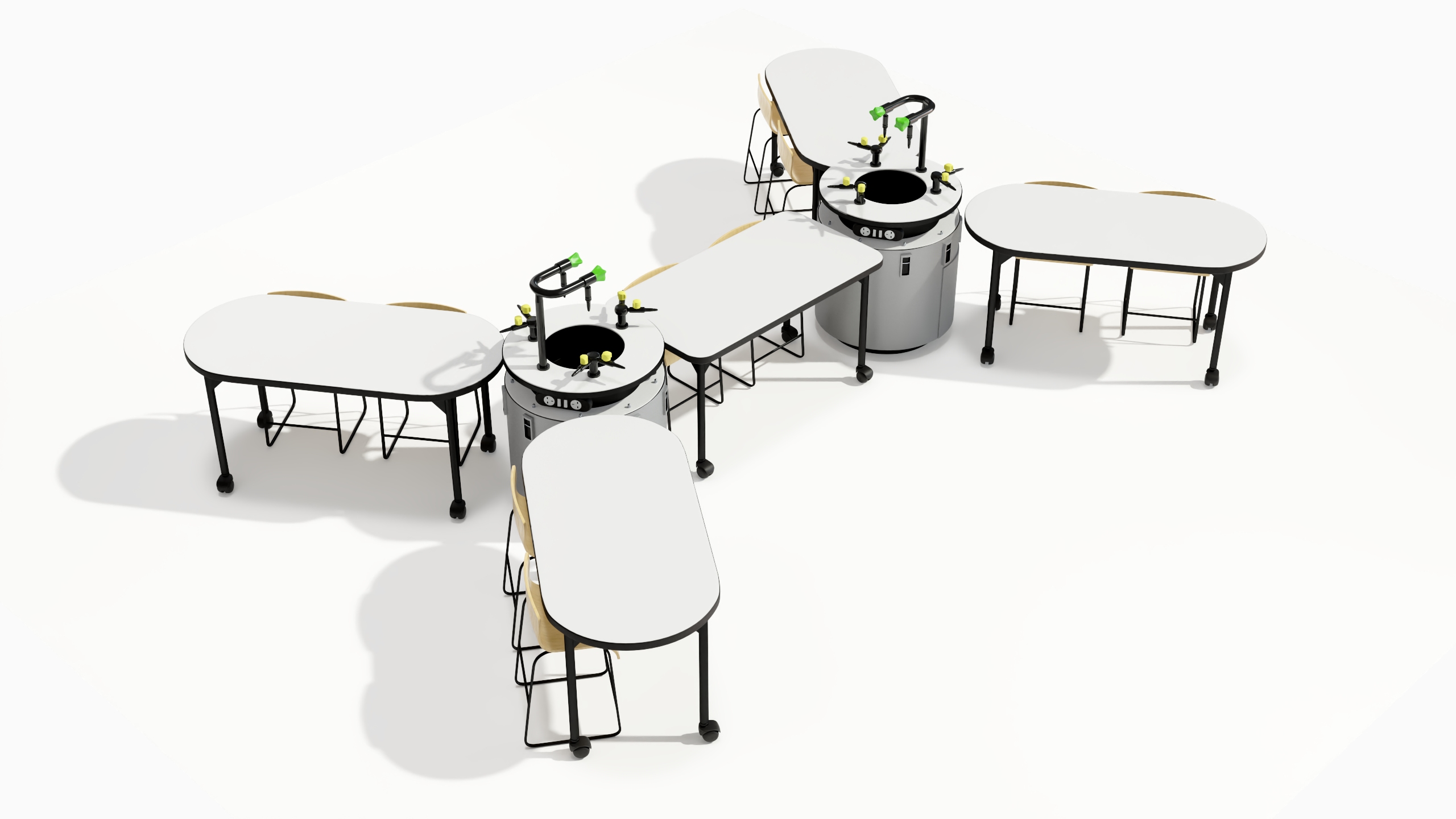3D Modular Table Set for Chemistry Classroom