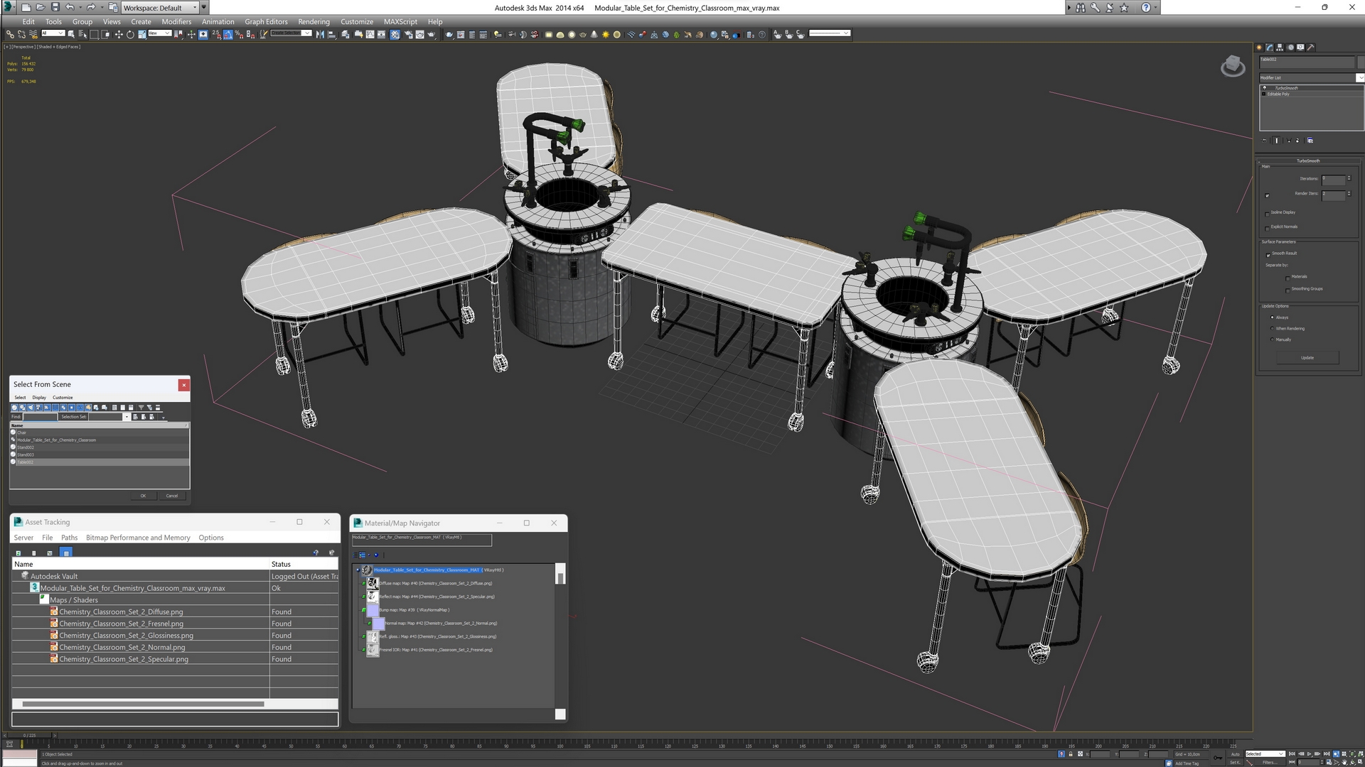 3D Modular Table Set for Chemistry Classroom