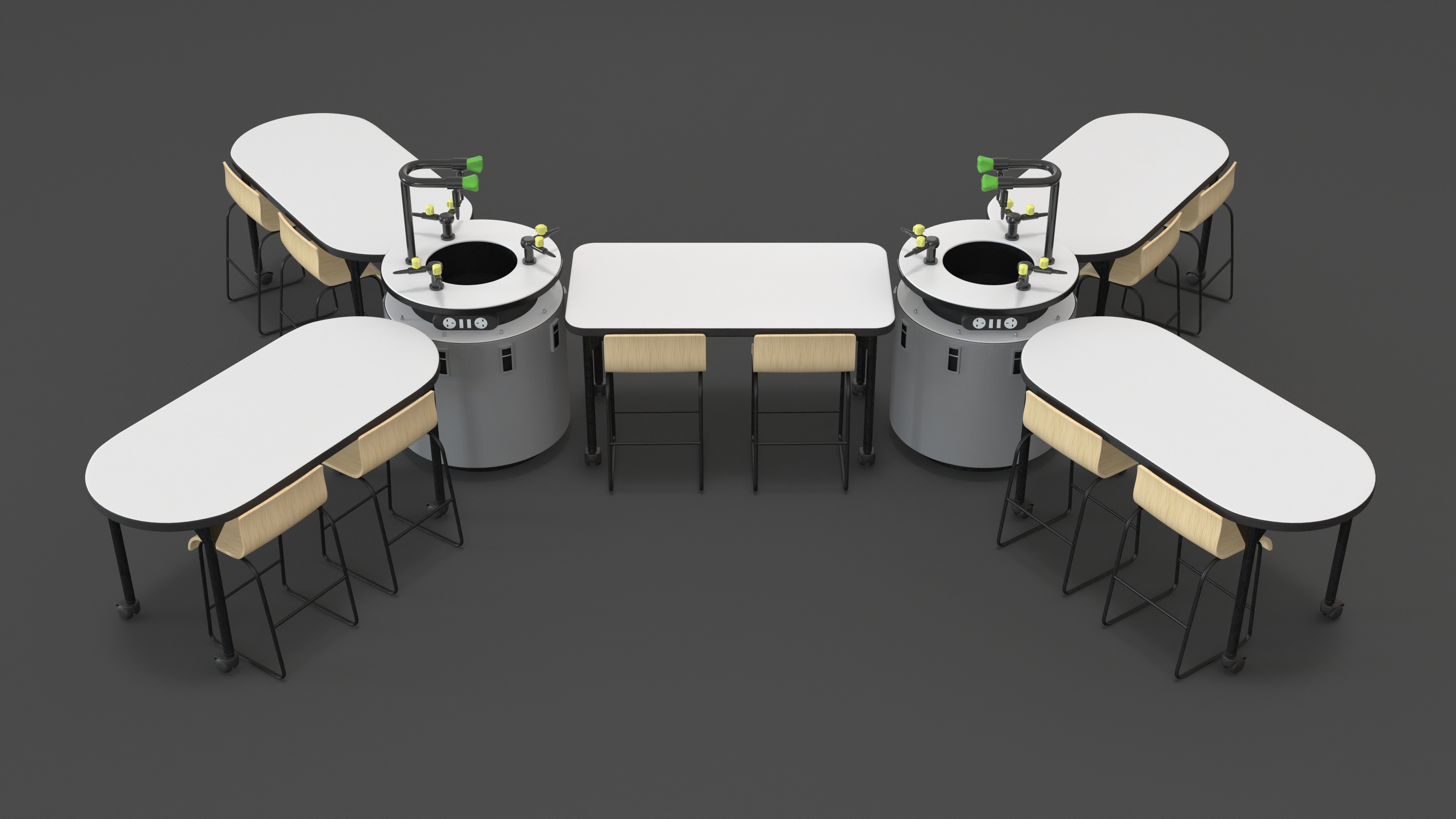 3D Modular Table Set for Chemistry Classroom