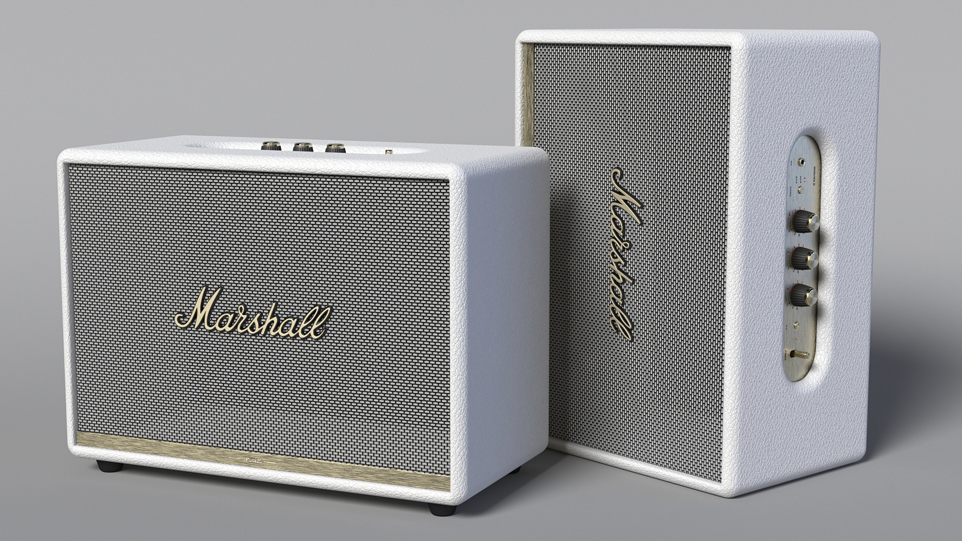 3D Marshall Woburn II Wireless Bluetooth Speaker White