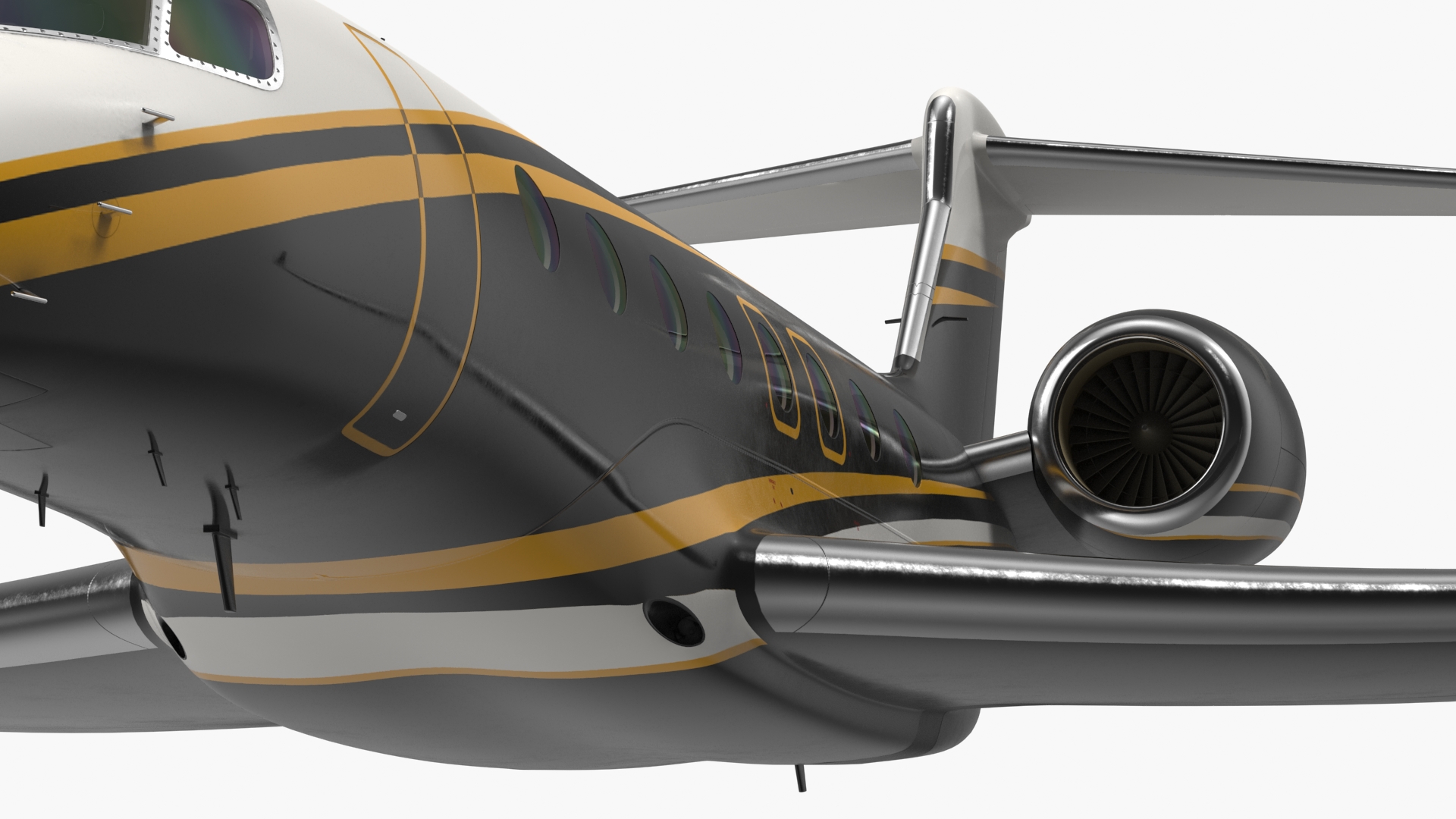 Large Private Jet Flight 3D model