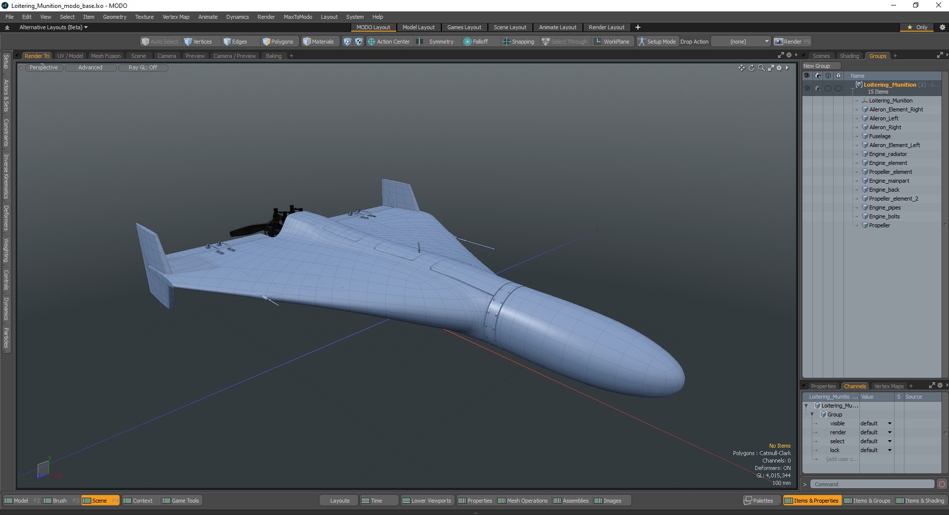 3D Loitering Munition model