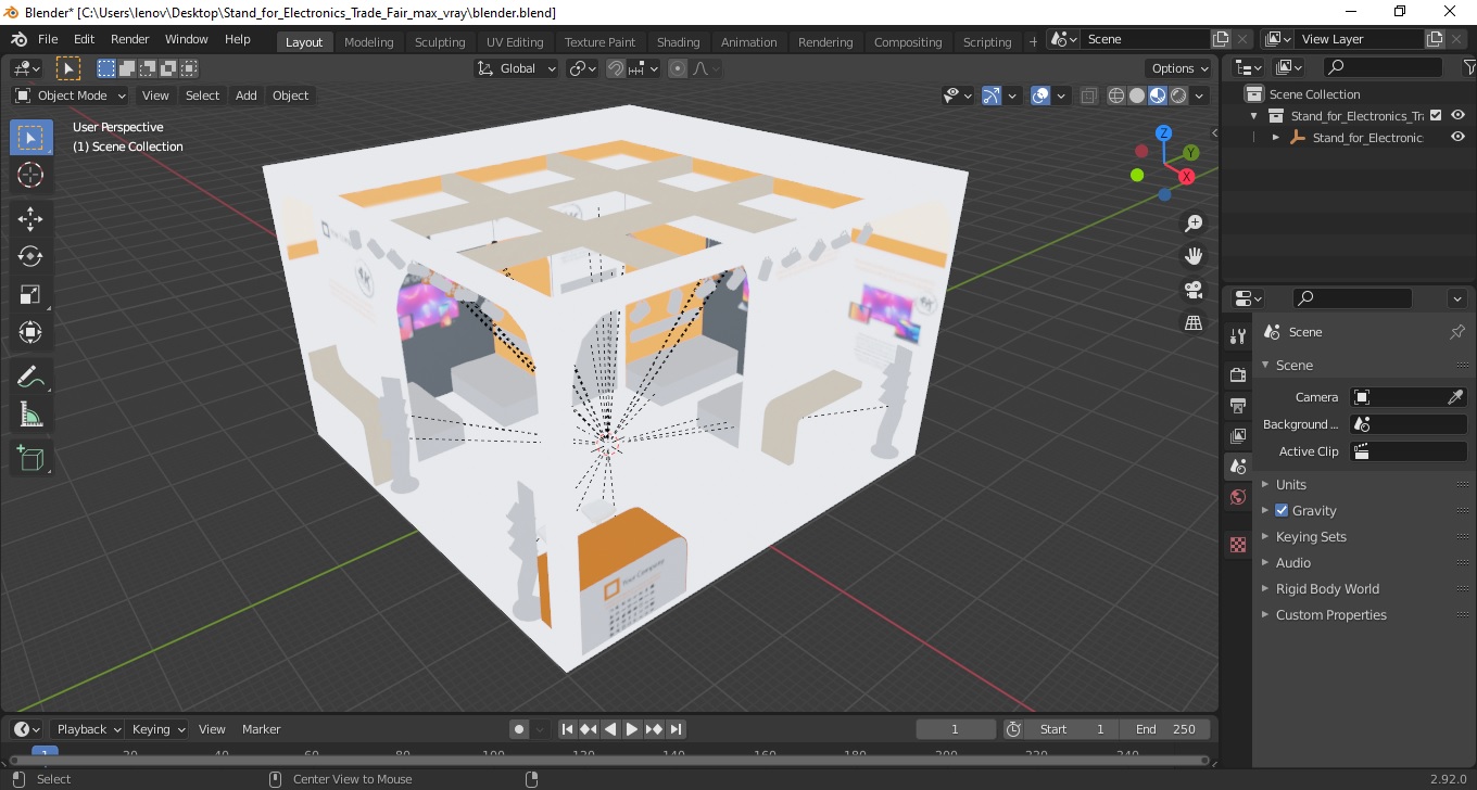 Stand for Electronics Trade Fair 3D