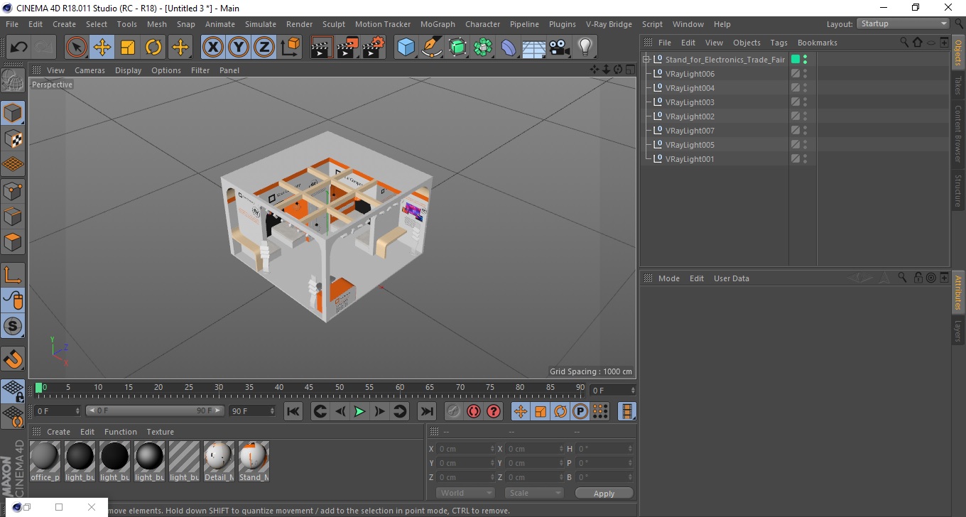 Stand for Electronics Trade Fair 3D