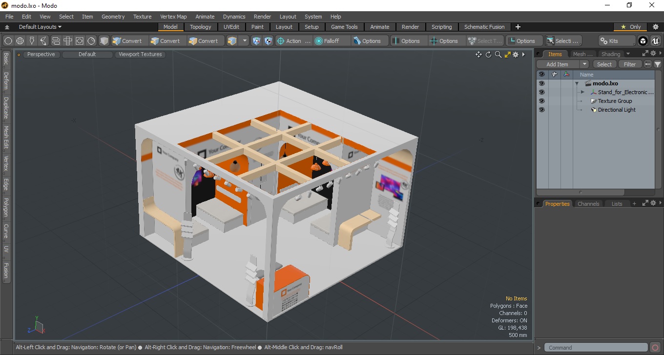 Stand for Electronics Trade Fair 3D