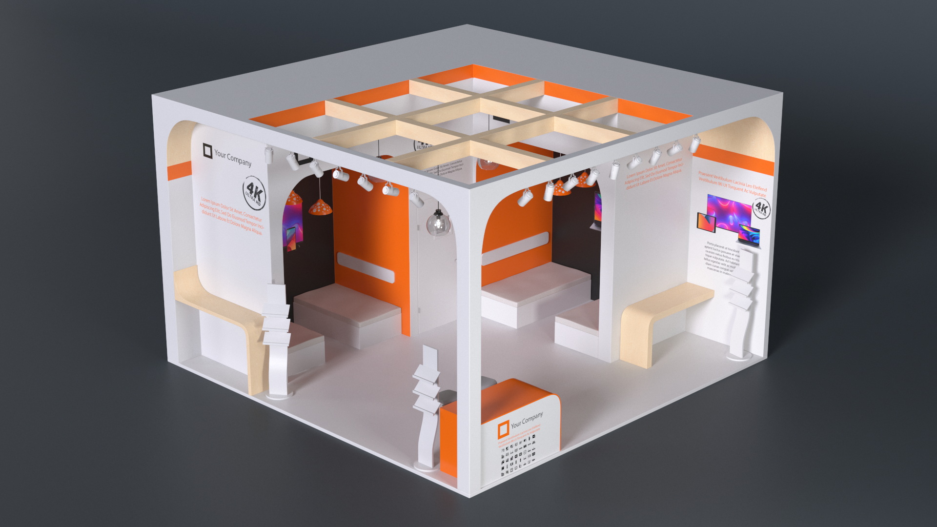 Stand for Electronics Trade Fair 3D