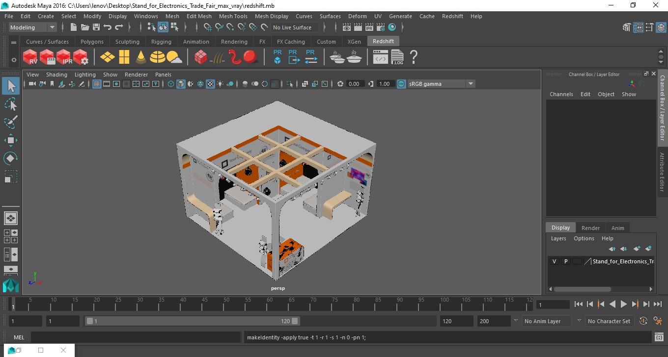 Stand for Electronics Trade Fair 3D