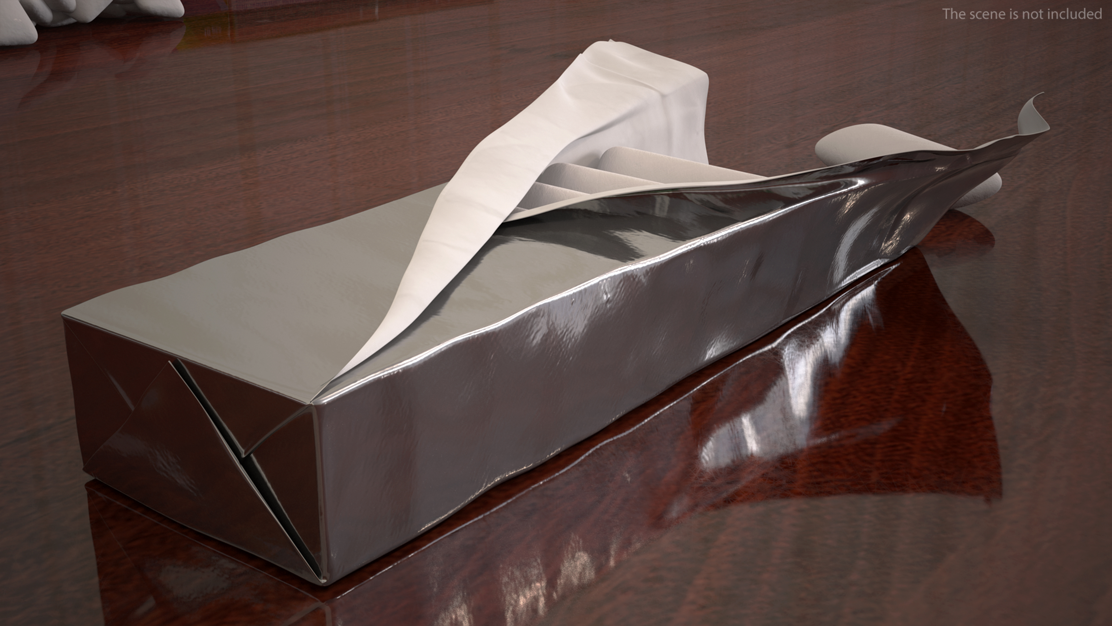Chewing Gum Foil Package Open with Pads 3D model