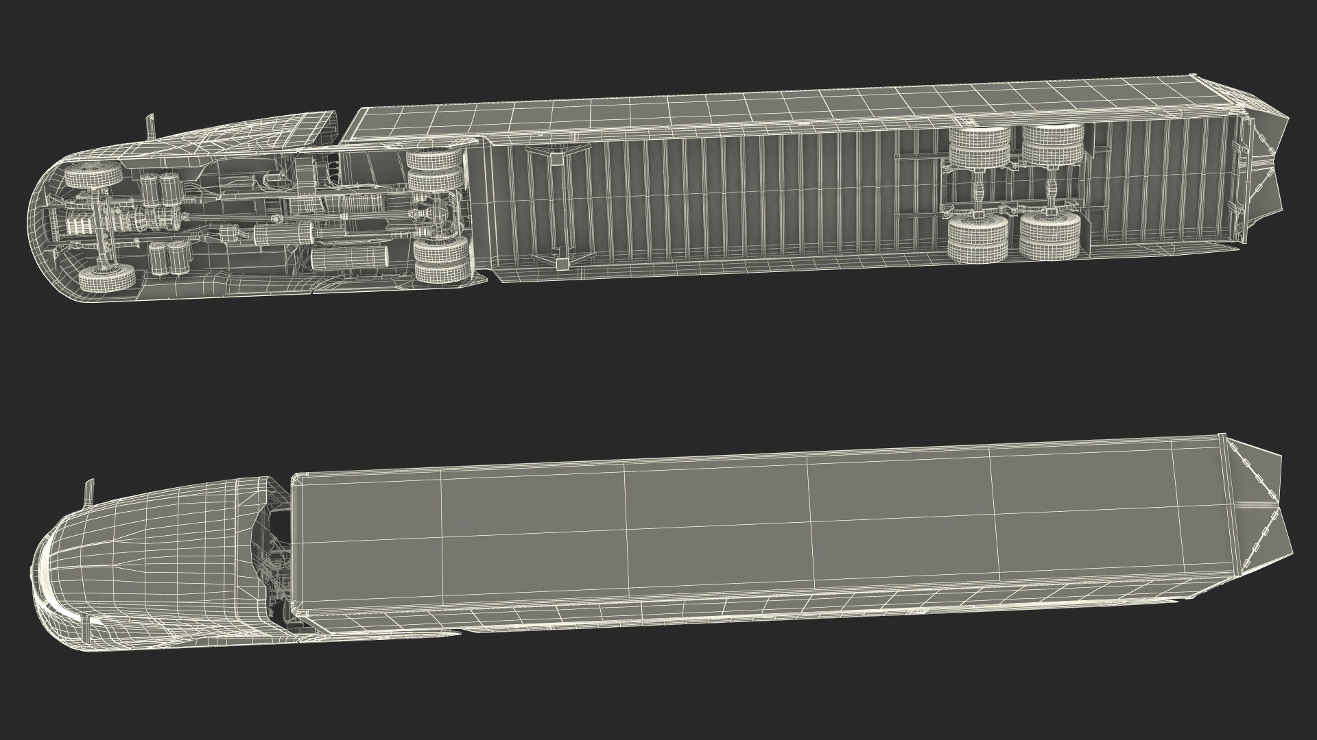 Futuristic Modern Truck Black 3D model