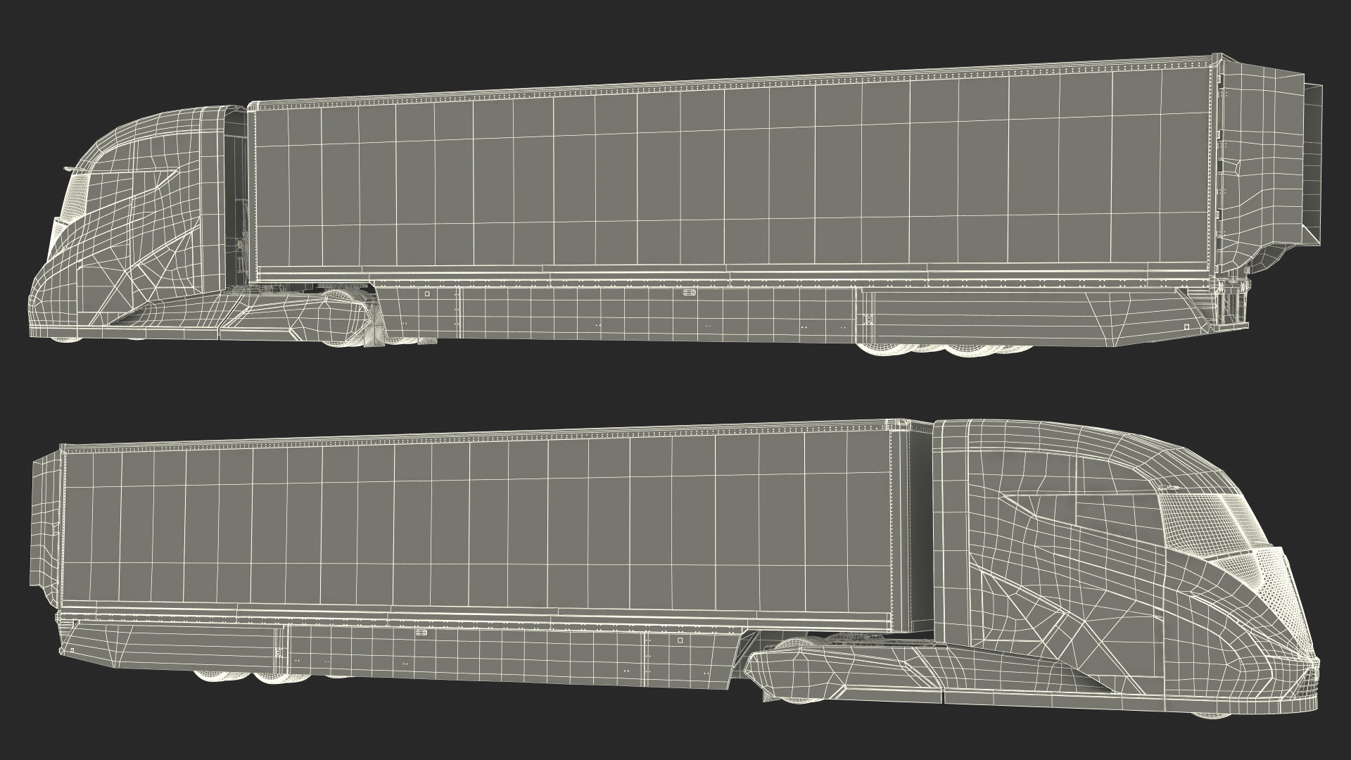 Futuristic Modern Truck Black 3D model