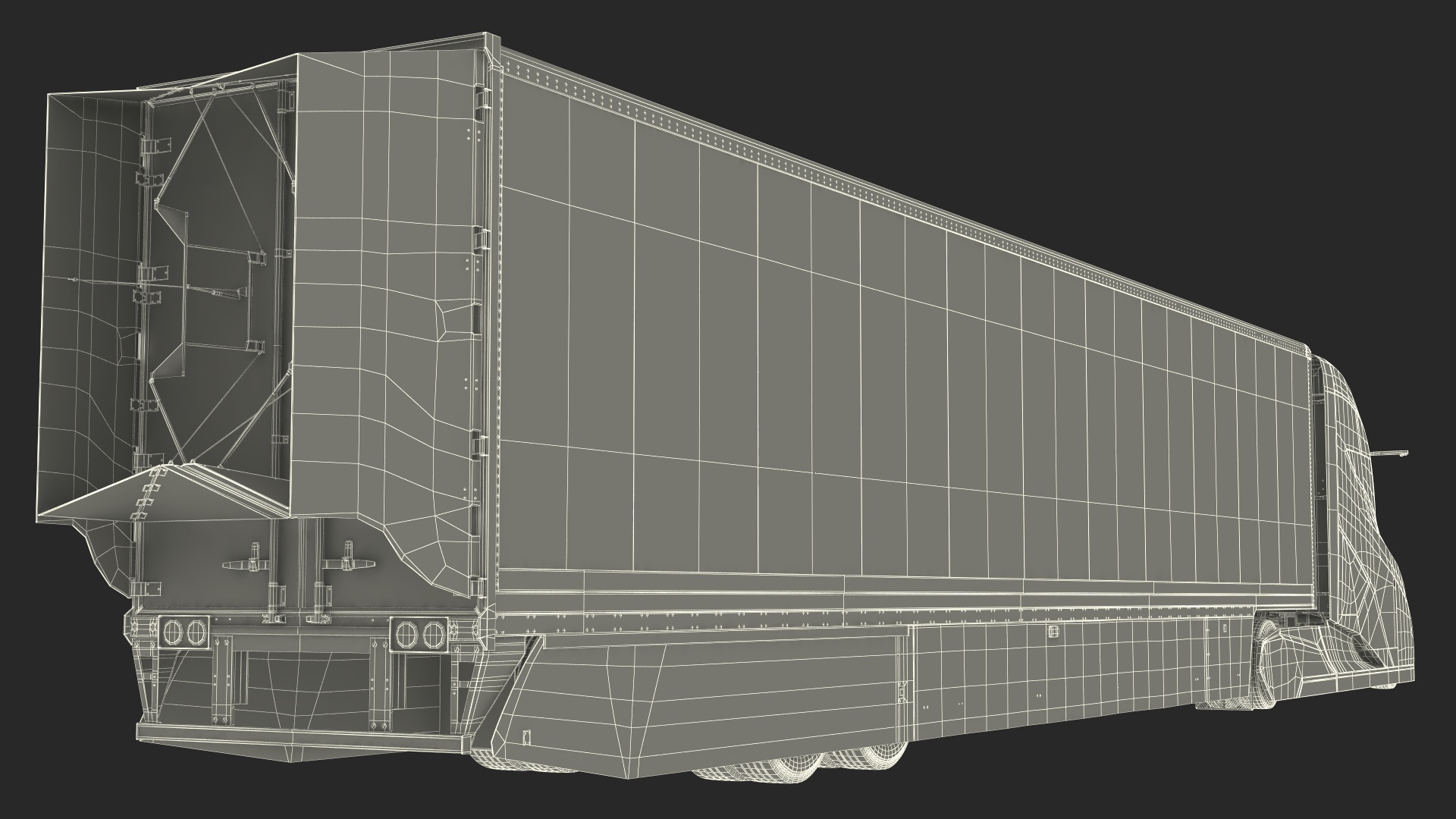 Futuristic Modern Truck Black 3D model