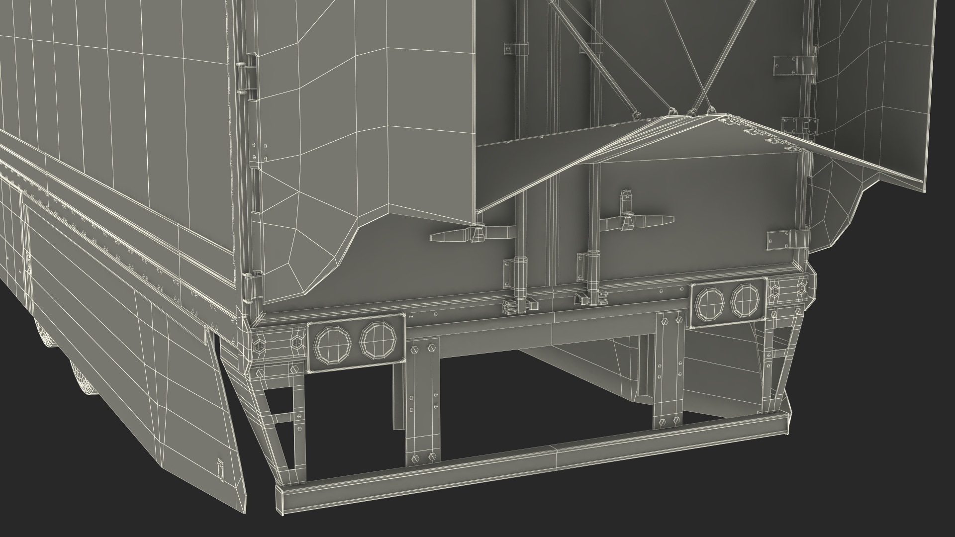 Futuristic Modern Truck Black 3D model