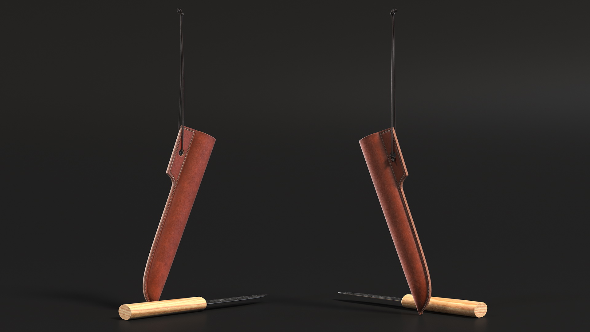 Viking Age Knife and Scabbard 3D model