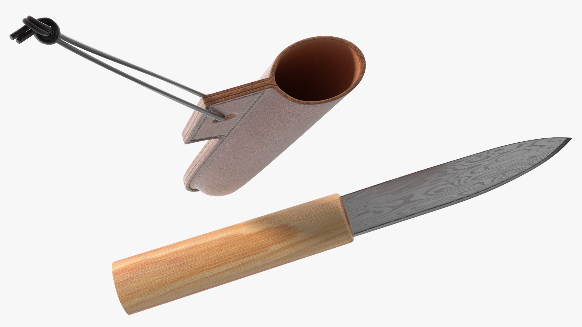 Viking Age Knife and Scabbard 3D model